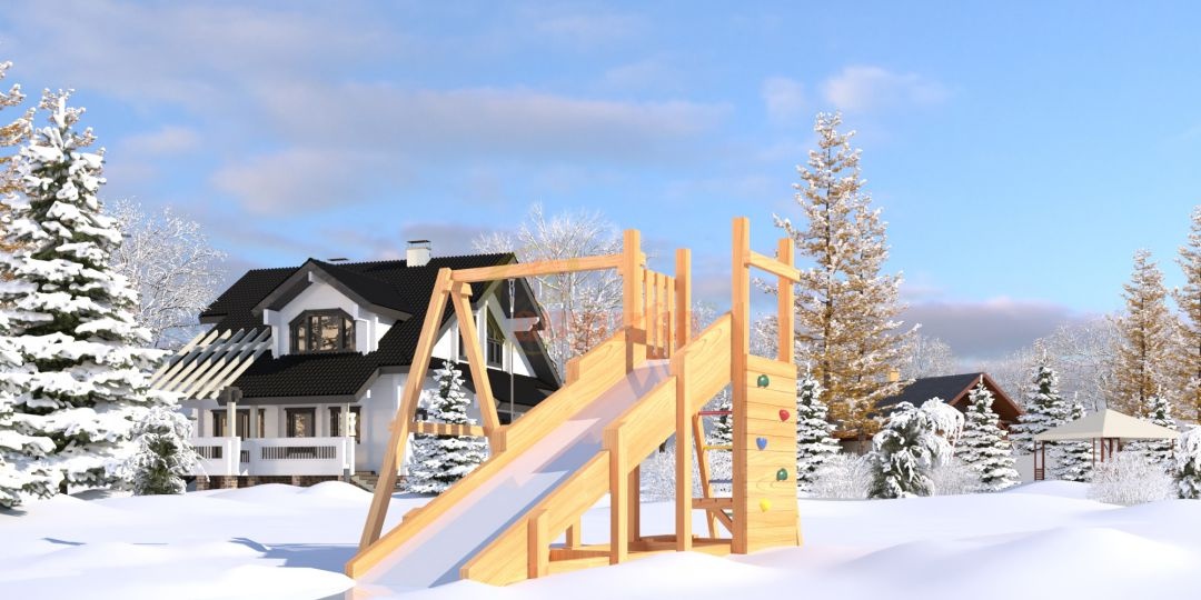 Детская площадка Савушка Мастер 6 с качелями - 4 сезона